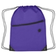 aerial view a purple polyester hit sports pack with front zip pocket, image 1 of 3