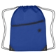 aerial view a royal blue polyester hit sports pack with front zip pocket, image 1 of 3