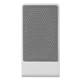 aerial view a white with gray trim folds flat phone stand, image 1 of 3