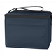 aerial view a navy polyester budget cooler bag - 6 can, image 1 of 2