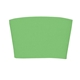 aerial view a neon green comfort grip coffee cup sleeve, image 1 of 4