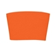 aerial view a orange comfort grip coffee cup sleeve, image 1 of 4
