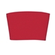 aerial view a red comfort grip coffee cup sleeve, image 1 of 3