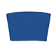 aerial view a royal blue comfort grip coffee cup sleeve, image 1 of 4
