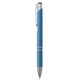 aerial view a slate blue sleek mirage plunger pen, image 1 of 2