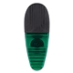 aerial view a translucent green with black rubber grip promotional custom alligator large rubber grip magnetic paper clip, image 1 of 3