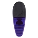 aerial view a translucent purple with black rubber grip promotional custom alligator large rubber grip magnetic paper clip, image 1 of 3