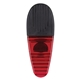 aerial view a translucent red with black rubber grip promotional custom alligator large rubber grip magnetic paper clip, image 1 of 3