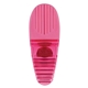 aerial view a translucent pink with translucent pink rubber grip promotional custom alligator large rubber grip magnetic paper clip, image 1 of 3