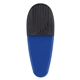 aerial view a solid blue with black rubber grip promotional custom alligator large rubber grip magnetic paper clip, image 1 of 3
