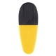 aerial view a solid yellow with black rubber grip promotional custom alligator large rubber grip magnetic paper clip, image 1 of 3