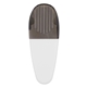 aerial view a solid white with black rubber grip promotional custom alligator large rubber grip magnetic paper clip, image 1 of 3