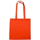 aerial view a orange 100 cotton tote bag, image 1 of 2