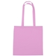 aerial view a pink 100 cotton tote bag, image 1 of 2