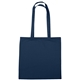 aerial view a navy 100 cotton tote bag, image 1 of 2