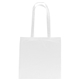 aerial view a white 100 cotton tote bag, image 1 of 2