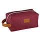 aerial view a wine heathered recycled toiletry bag, image 1 of 3