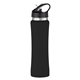 aerial view a black 25 oz hampton stainless steel bottle, image 1 of 2