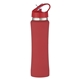 aerial view a red 25 oz hampton stainless steel bottle, image 1 of 3