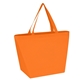 aerial view a orange reusable grocery tote bags, image 1 of 3