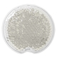 aerial view a clear reusable small round gel beads hot / cold pack, image 1 of 2