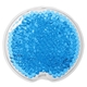 aerial view a blue reusable small round gel beads hot / cold pack, image 1 of 2