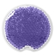 aerial view a purple reusable small round gel beads hot / cold pack, image 1 of 2