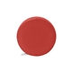 aerial view a red with white button 5 retractable pvc tape with auto lock, image 1 of 3