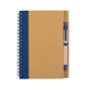 aerial view a natural with blue inspired spiral notebook pen set, image 1 of 2