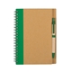 aerial view a natural with lime green inspired spiral notebook pen set, image 1 of 2