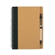 aerial view a natural with black inspired spiral notebook pen set, image 1 of 2