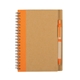 aerial view a natural with orange inspired spiral notebook pen set, image 1 of 5
