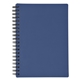 aerial view a blue rubbery spiral memo notebook, image 1 of 2