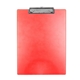 aerial view a red mcquary fc letter size clipboard with photoimage (r) full color imprint* and metal spring clip, image 1 of 2