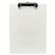 aerial view a solid white mcquary fc letter size clipboard with photoimage (r) full color imprint* and metal spring clip, image 1 of 4