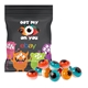 a group of clever candy 2 oz full color digibag(tm) with 3d gummy eyeballs