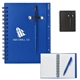a group of spiral notebook pen