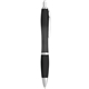 aerial view a black the nash comfort grip ballpoint click pen, image 1 of 3