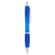 aerial view a blue (blue ink) the nash comfort grip ballpoint click pen, image 1 of 3