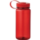 aerial view a transparent red montego 21 oz sports bottle, image 1 of 2