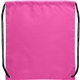 aerial view a magenta oriole polyester drawstring bag, image 1 of 4