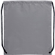 aerial view a gray oriole polyester drawstring bag, image 1 of 3