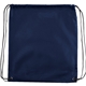 aerial view a navy blue oriole polyester drawstring bag, image 1 of 3