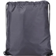 aerial view a charcoal oriole polyester drawstring bag, image 1 of 6