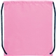aerial view a pink oriole polyester drawstring bag, image 1 of 4