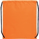 aerial view a orange oriole polyester drawstring bag, image 1 of 3