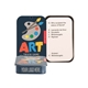 a multicolored kikkerland art trivia tin