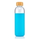a blue 18 oz lucerne bottle