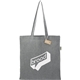 aerial view a multi-colored recycled 7oz cotton convention tote, image 1 of 5