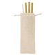 aerial view a natural bamboo eco - friendly bamboo straw and cleaner set, image 1 of 2